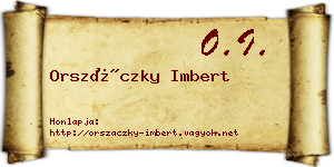 Orszáczky Imbert névjegykártya